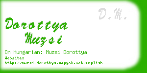 dorottya muzsi business card